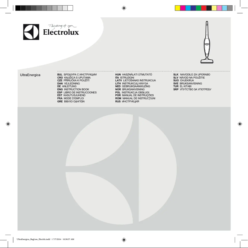 Page 1 de la notice Manuel utilisateur Electrolux ZS335