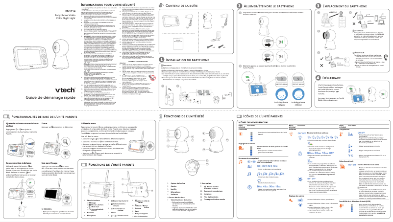 Page 1 de la notice Manuel utilisateur Vtech Color Night Light BM5254