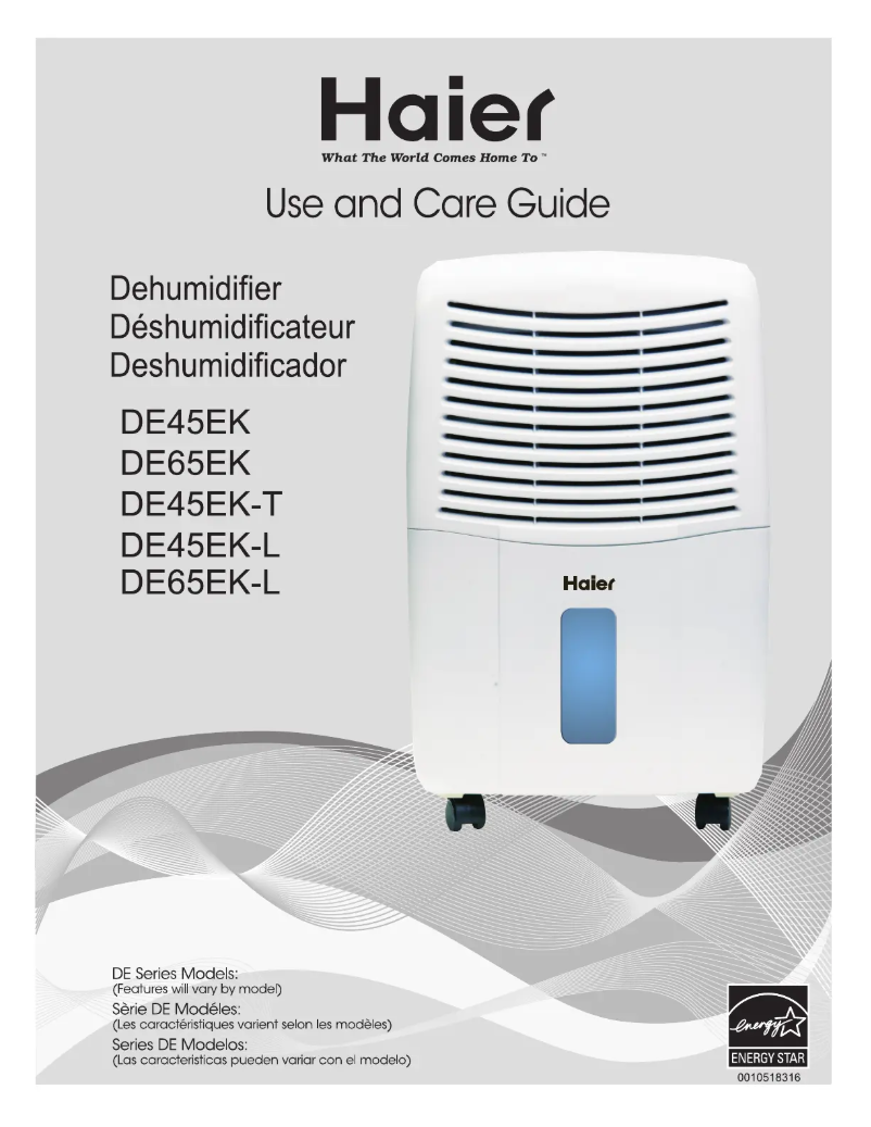 Página 1 del manual Manual de usuario Haier DE50EK