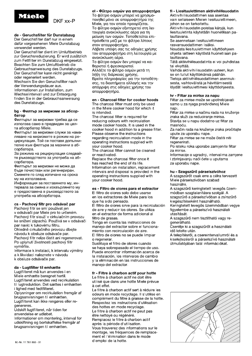 Image de la première page du manuel de l'appareil DKF 36-P
