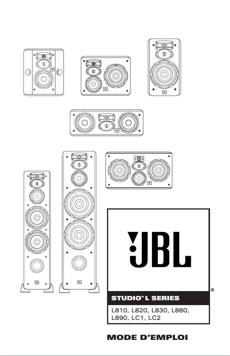 Page n°1 - Manuel utilisateur JBL Studio L810