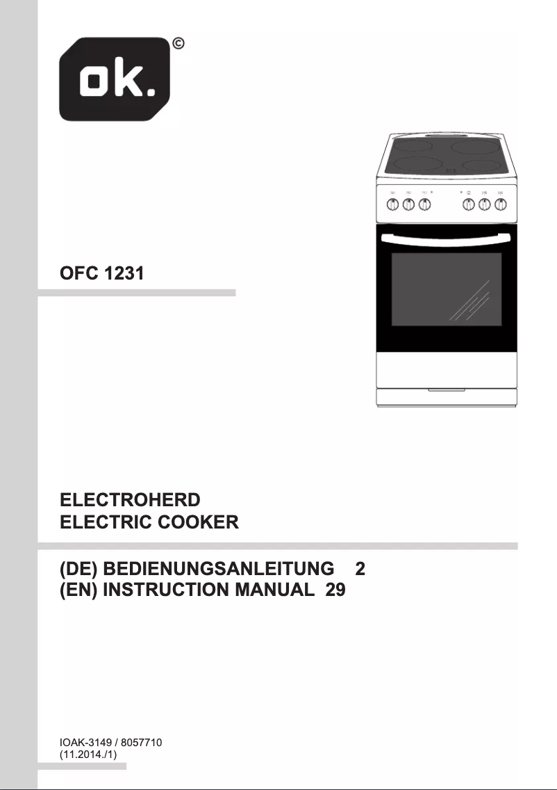Image de la première page du manuel de l'appareil OFC 1231