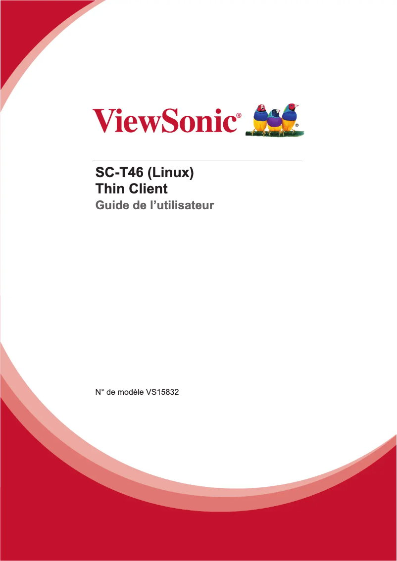 Page n°1 - Manuel utilisateur Viewsonic SC-T46