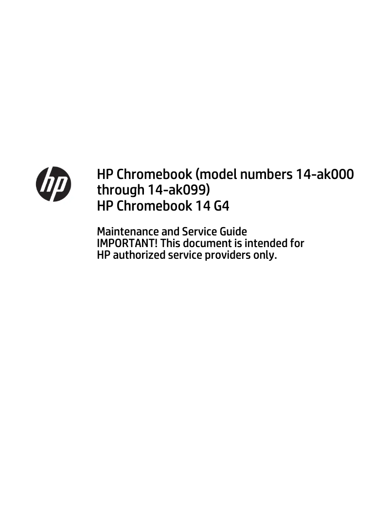 Página 1 del manual Manual de uso y mantenimiento HP Chromebook 14