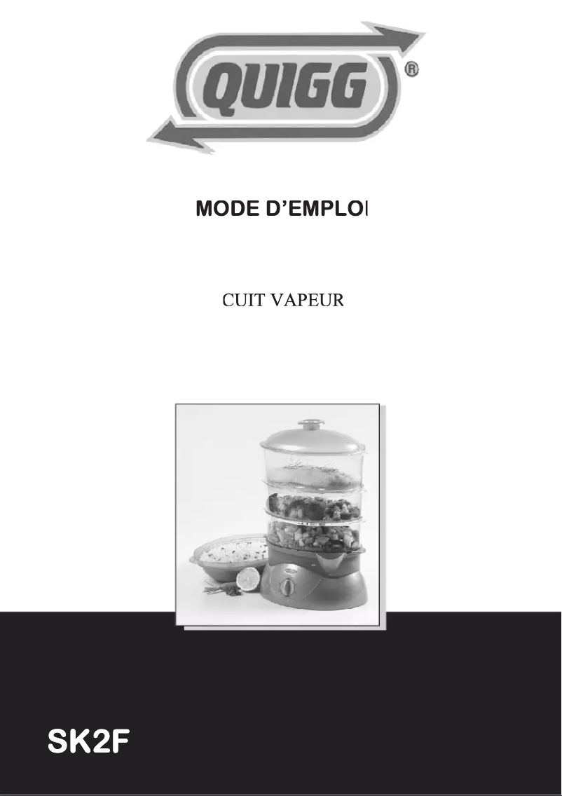 Page 1 de la notice Manuel utilisateur Quigg SK2