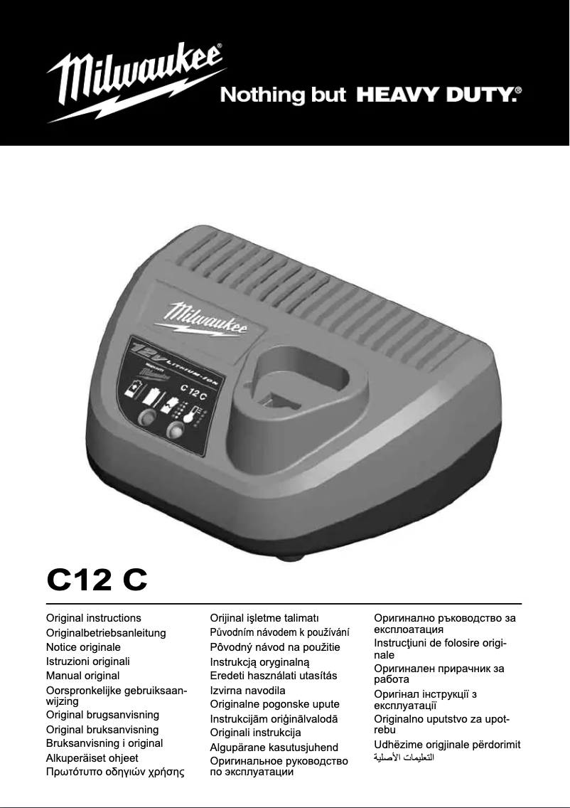 Page 1 de la notice Manuel utilisateur Milwaukee C12 C