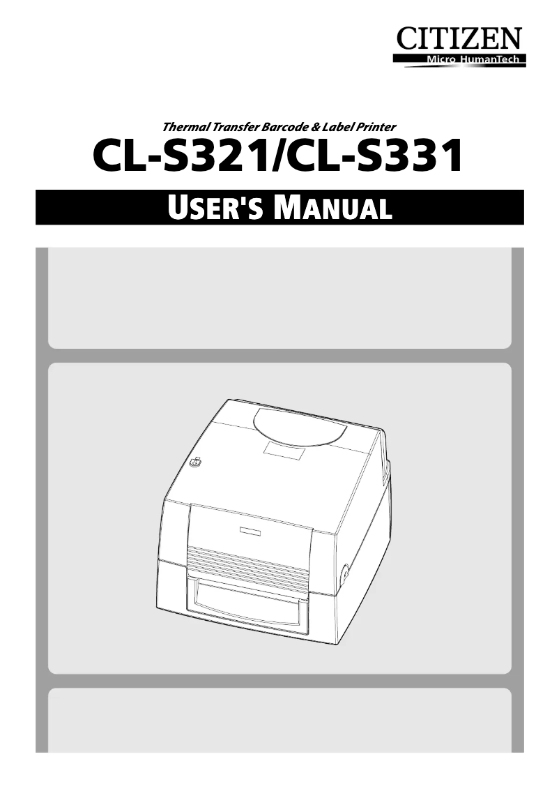 Page 1 de la notice Manuel utilisateur Citizen CL-S321