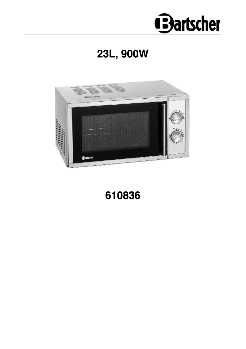 Página 1 del manual Manual de usuario Bartscher 610836