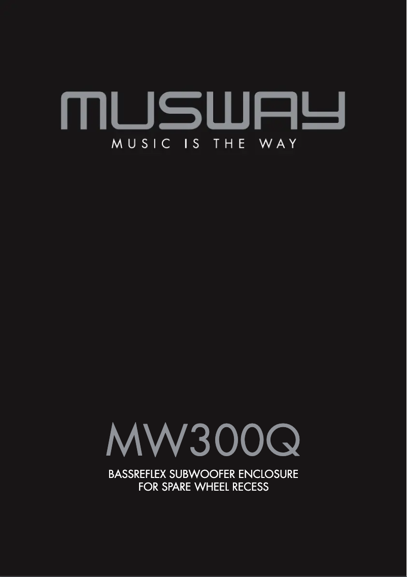 Page n°1 - Manuel utilisateur Musway MW300Q