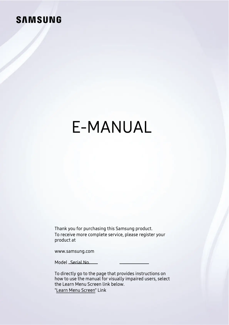 Page 1 de la notice Manuel utilisateur Samsung QN50LS01BAG