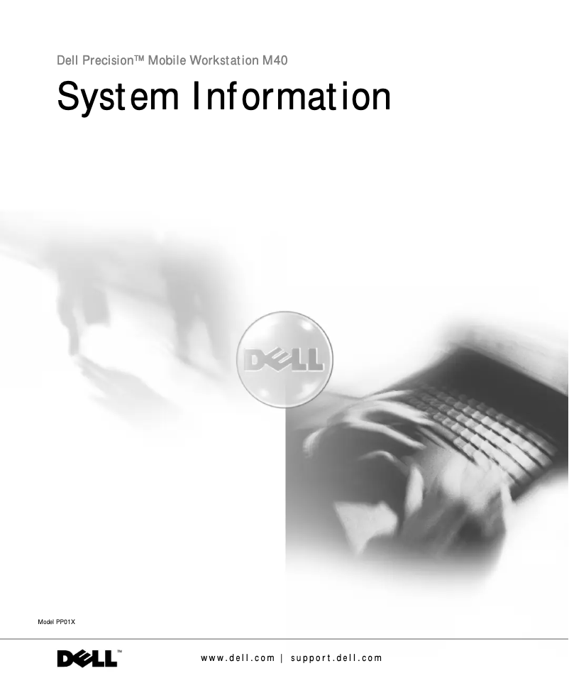 Page 1 de la notice Guide d'installation Dell Precision M40