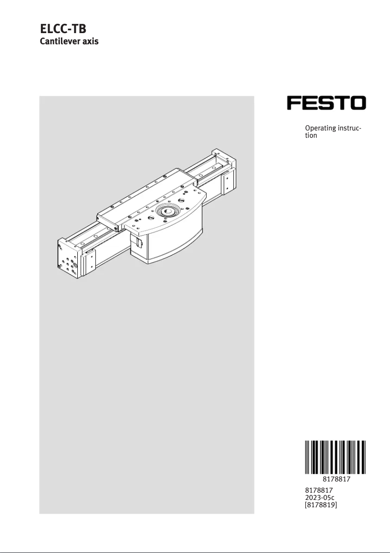 Page 1 de la notice Manuel utilisateur Festo ELCC-TB-KF-90-1000-0H-P0-CR