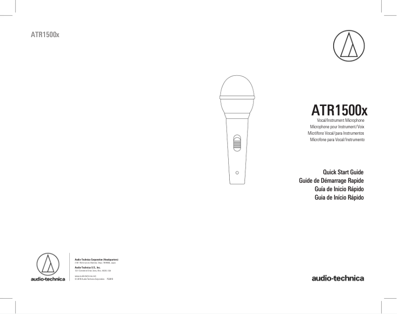 Page 1 de la notice Manuel utilisateur Audio-Technica ATR1500