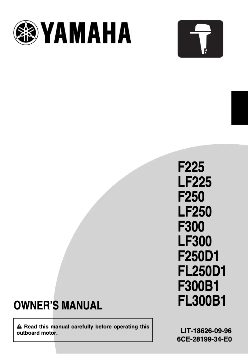 Page n°1 - Manuel utilisateur Yamaha F250