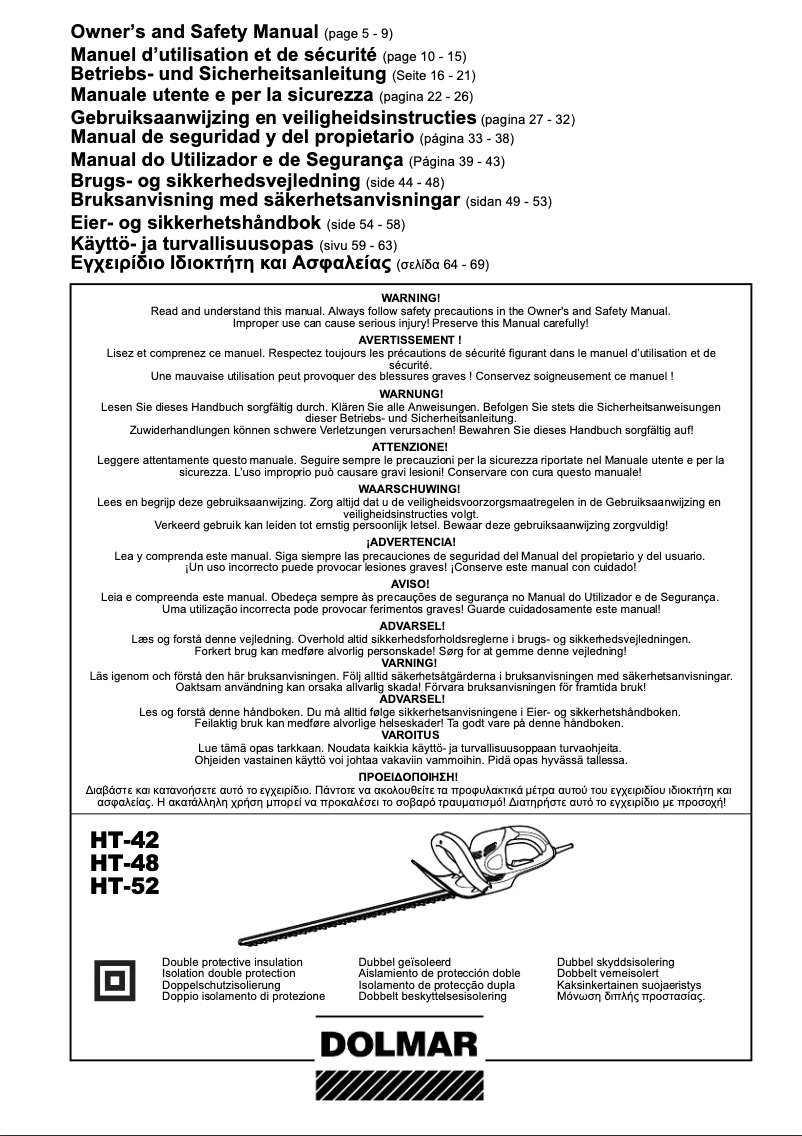 Página 1 del manual Manual de usuario Dolmar HT-42