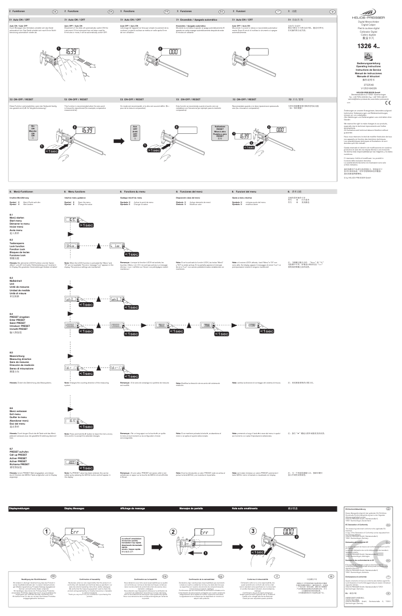 Image de la première page du manuel de l'appareil DIGI-MET 1326418