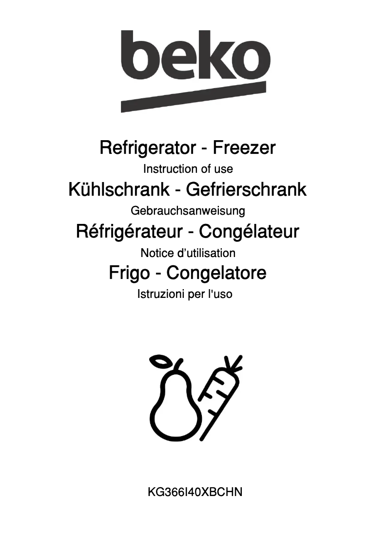 Image de la première page du manuel de l'appareil KG366I40XBCHN