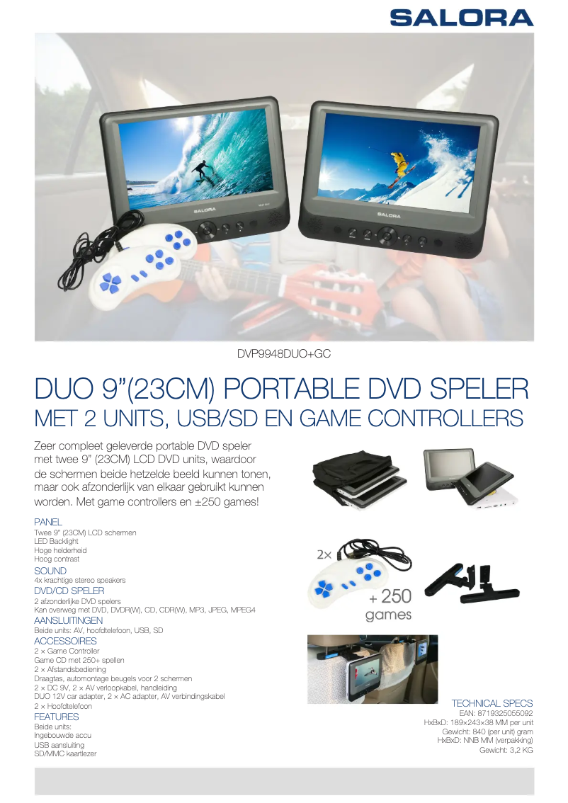 Página 1 del manual Manual de usuario Salora DVP9948 DUO