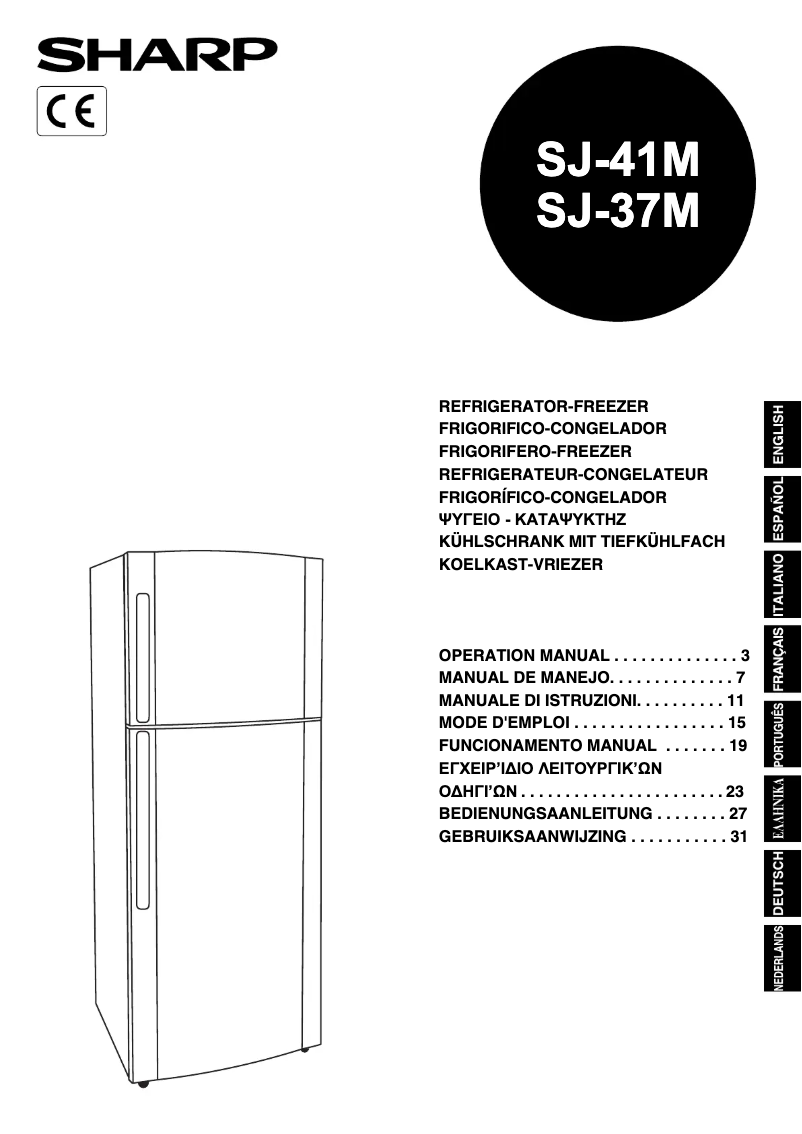 Page n°1 - Manuel utilisateur Sharp SJ-37M