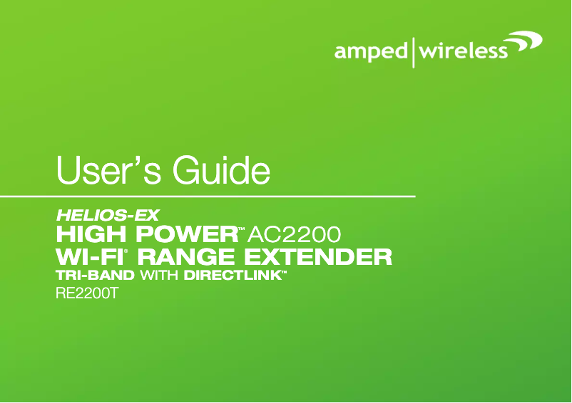 Page n°1 - Manuel utilisateur Amped Wireless Helios-EX RE2200T