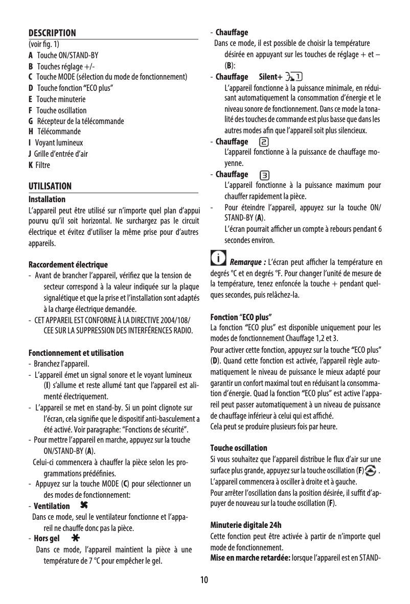 Page n°1 - Manuel utilisateur DeLonghi DCH 6031.B