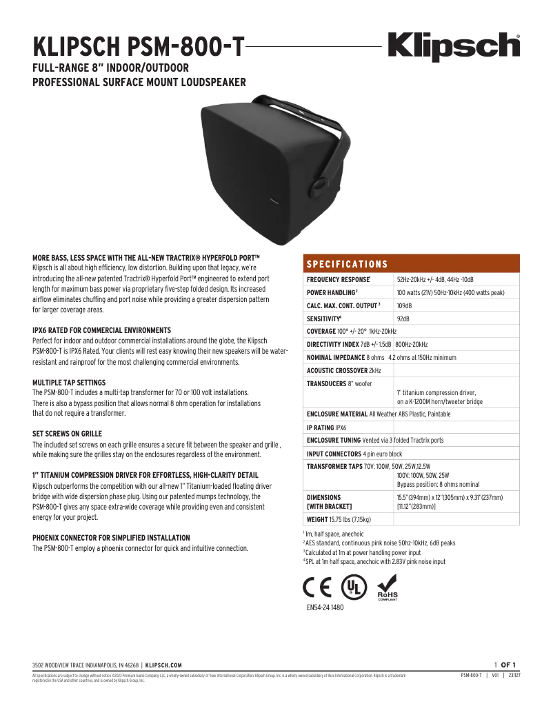 Image de la première page du manuel de l'appareil PSM-800-T