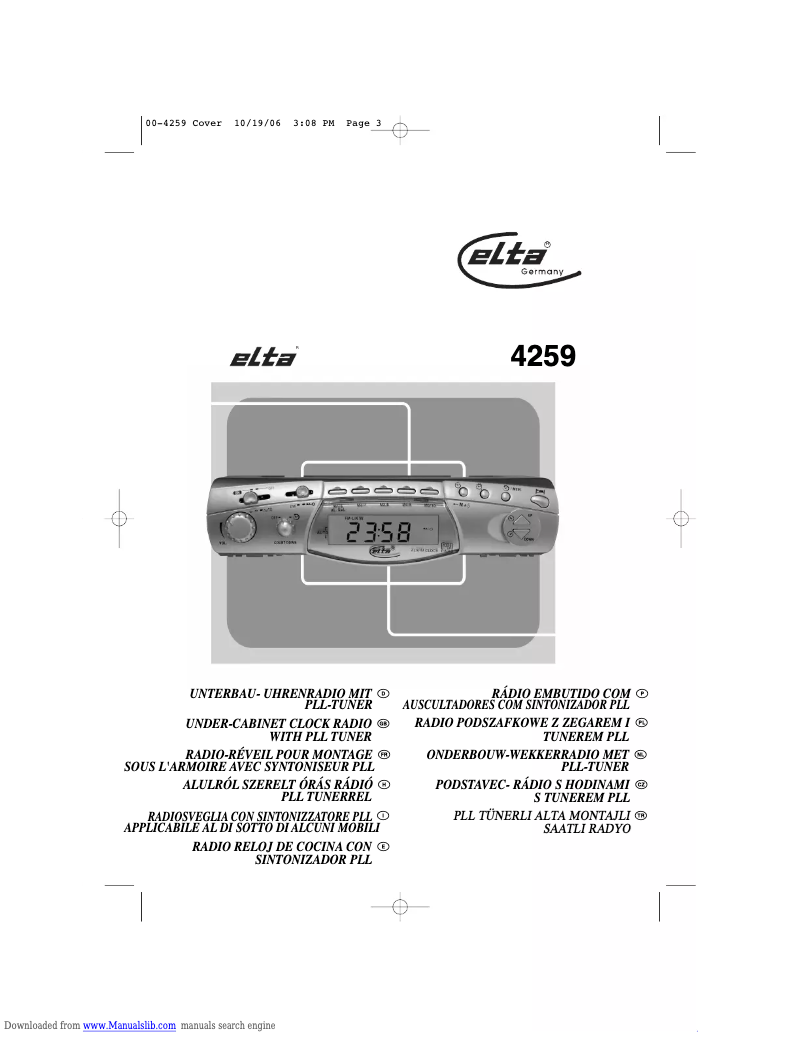 Image de la première page du manuel de l'appareil 4259