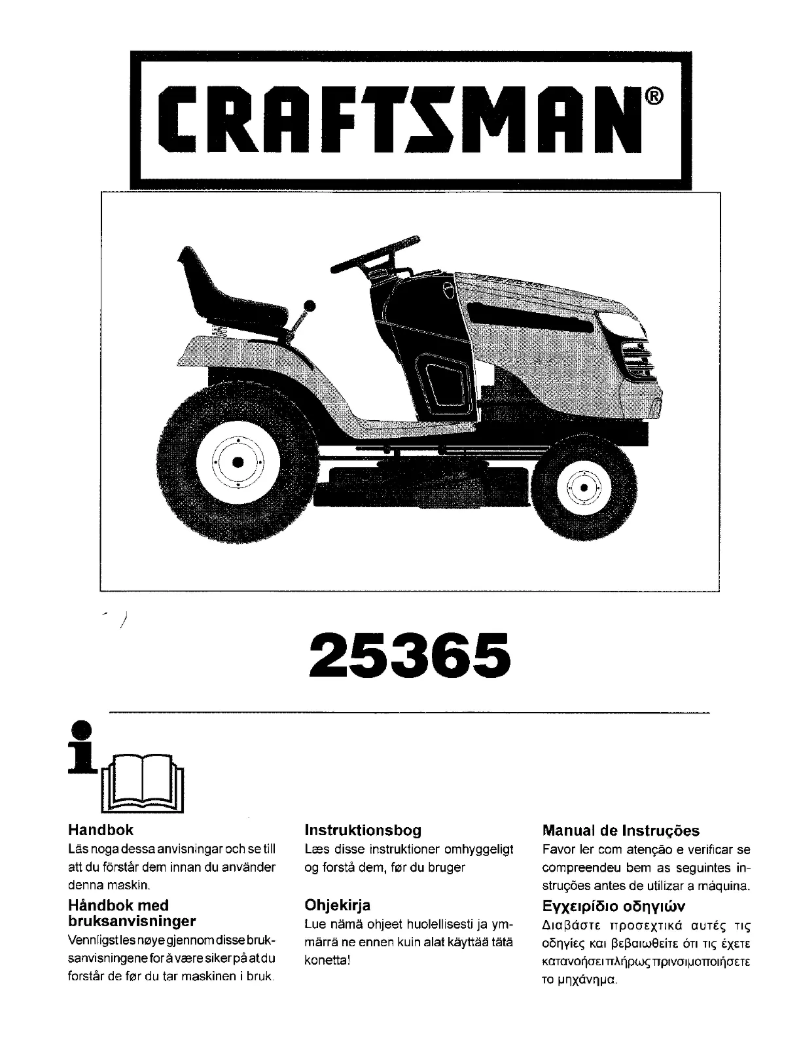 Página 1 del manual Manual de usuario Craftsman 25365