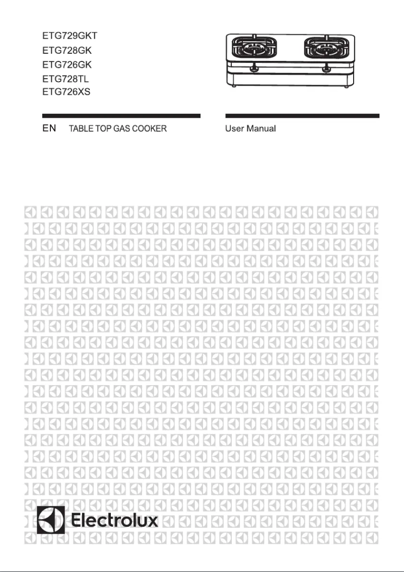 Page 1 de la notice Manuel utilisateur Electrolux ETG726XS