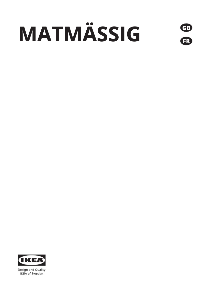 Image de la première page du manuel de l'appareil MATMÄSSIG 504.672.51