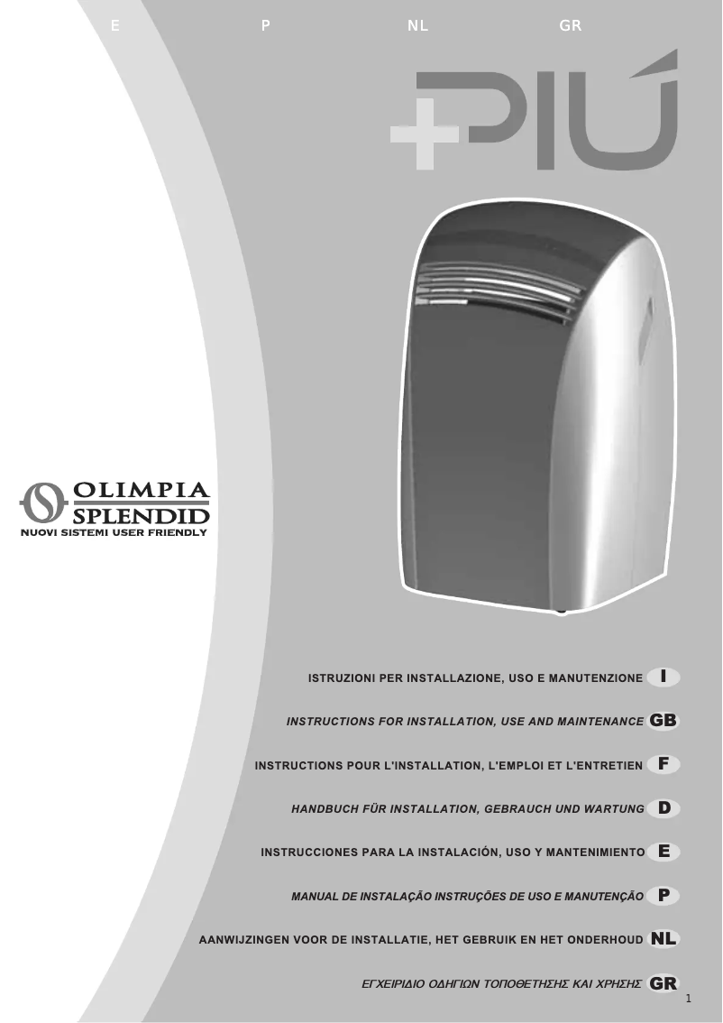Image de la première page du manuel de l'appareil Più
