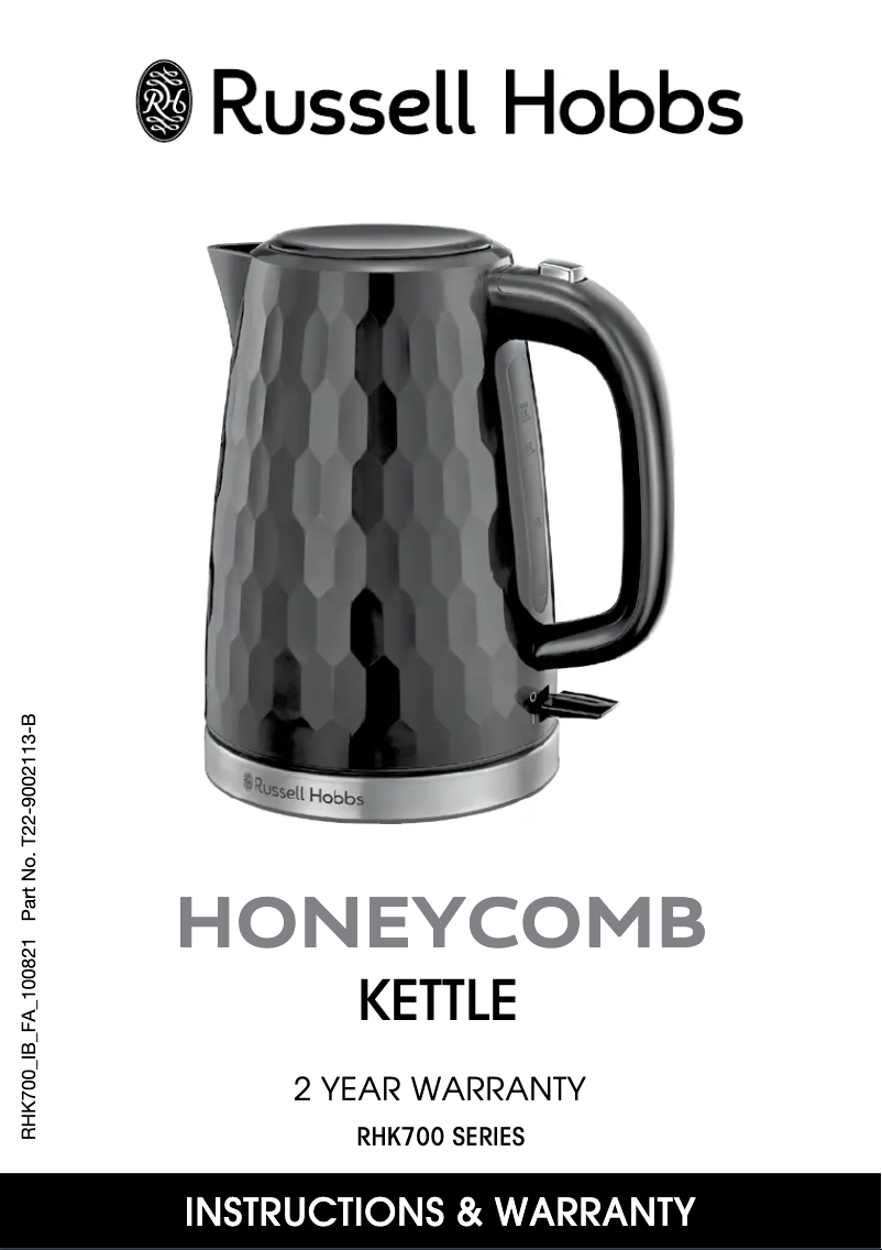 Page n°1 - Manuel utilisateur Russell Hobbs Honeycomb RHK700