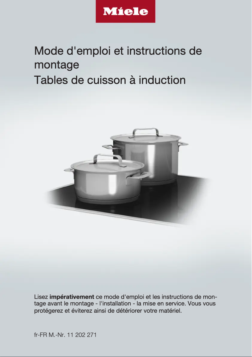 Page 1 de la notice Mode d'emploi Miele KM 7697 FL