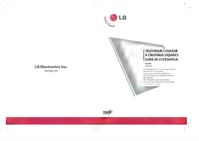 Página 1 del manual Manual de usuario LG 47LB1DA