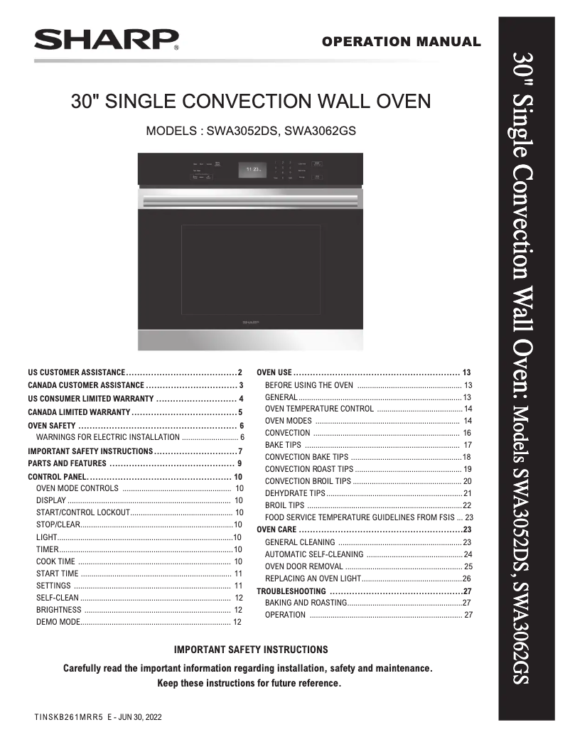 Image de la première page du manuel de l'appareil SWA3052DS