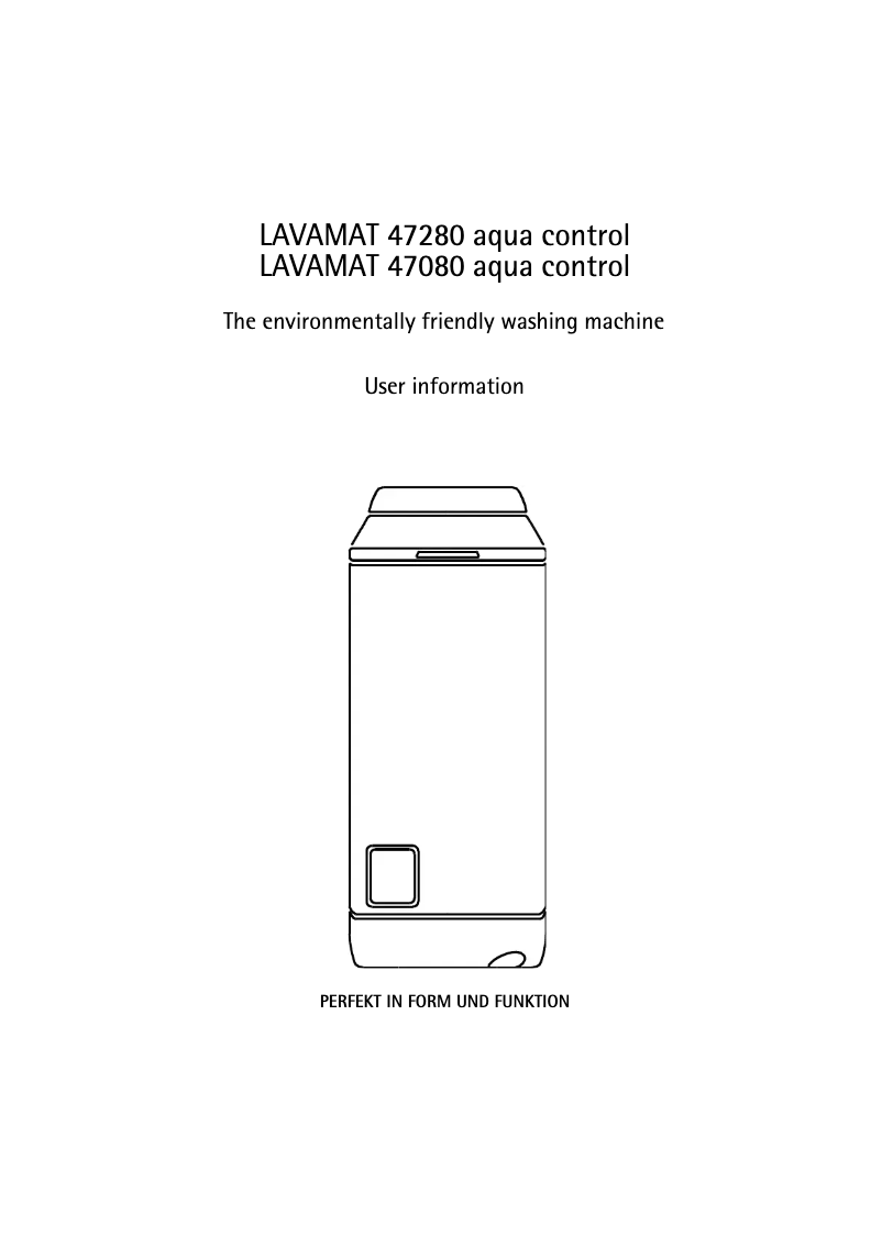 Image de la première page du manuel de l'appareil L 47080