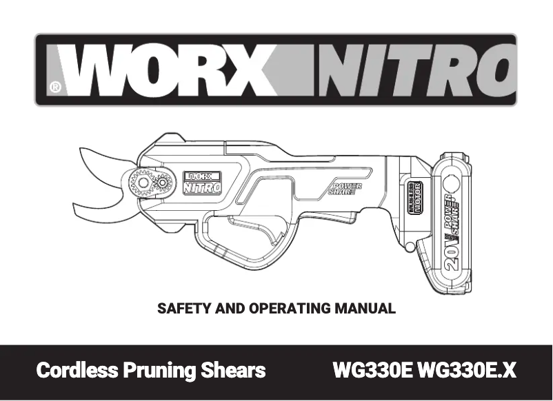 Page 1 de la notice Manuel utilisateur Worx WG330E