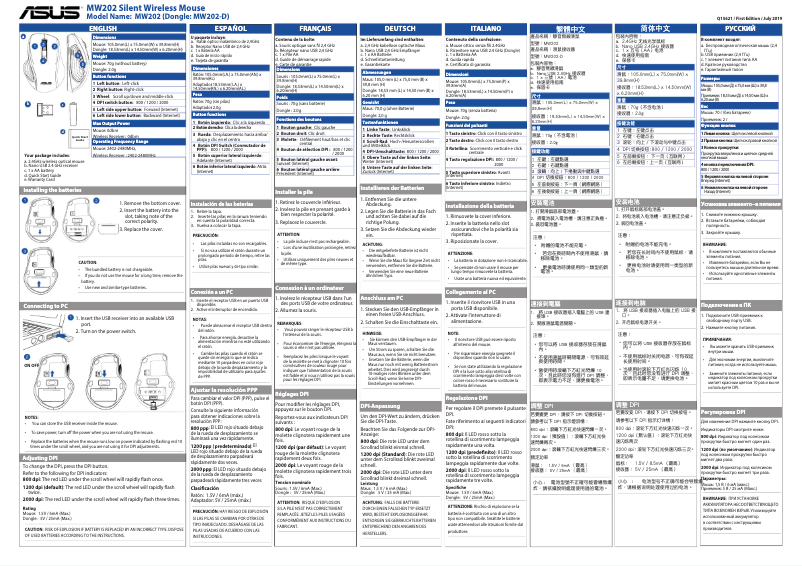 Image de la première page du manuel de l'appareil MW202