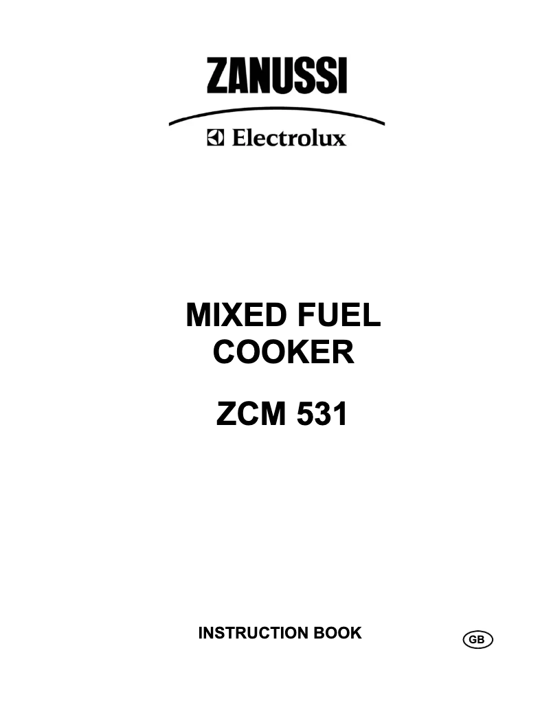 Page n°1 - Manuel utilisateur Zanussi-Electrolux ZCM531X