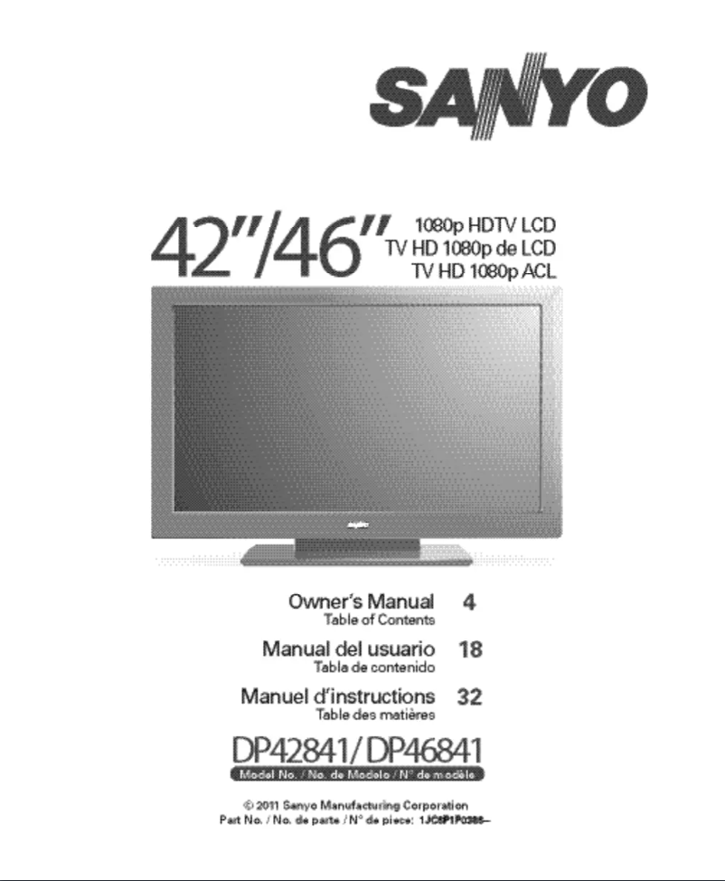 Page n°1 - Manuel utilisateur Sanyo DP46841