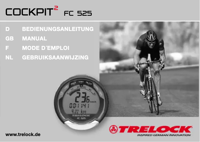 Page 1 de la notice Manuel utilisateur Trelock FC 525