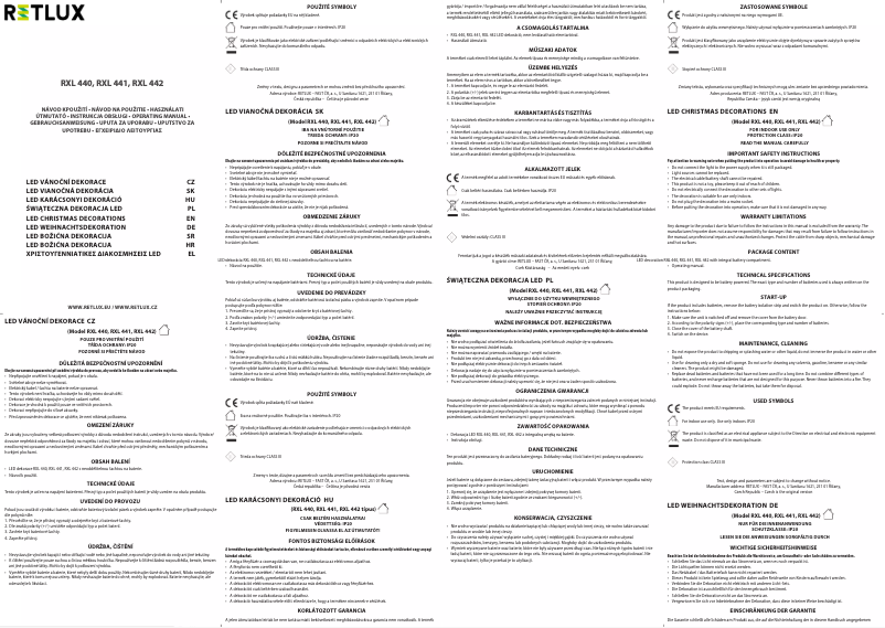 Image de la première page du manuel de l'appareil RXL 441
