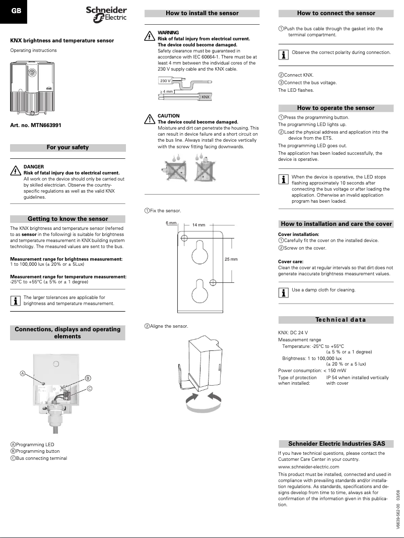 Page n°1 - Manuel utilisateur Schneider MTN663991