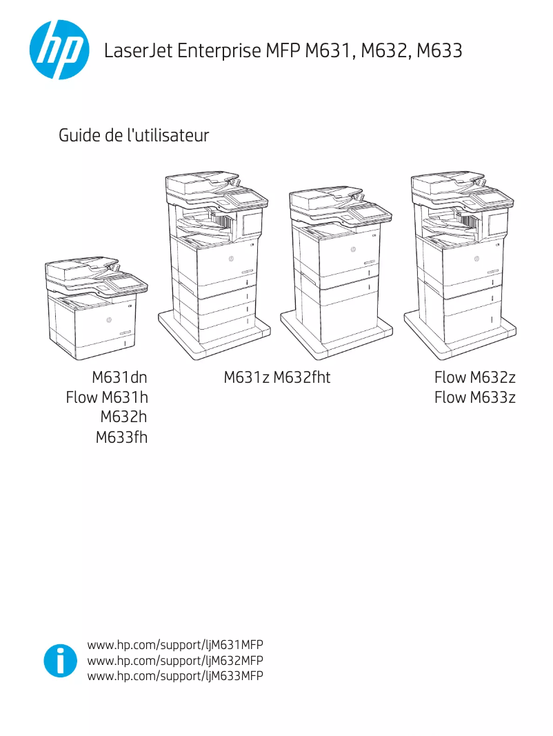 Image de la première page du manuel de l'appareil LaserJet MFP M631