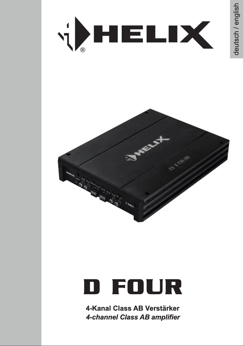 Page 1 de la notice Manuel utilisateur Helix D FOUR