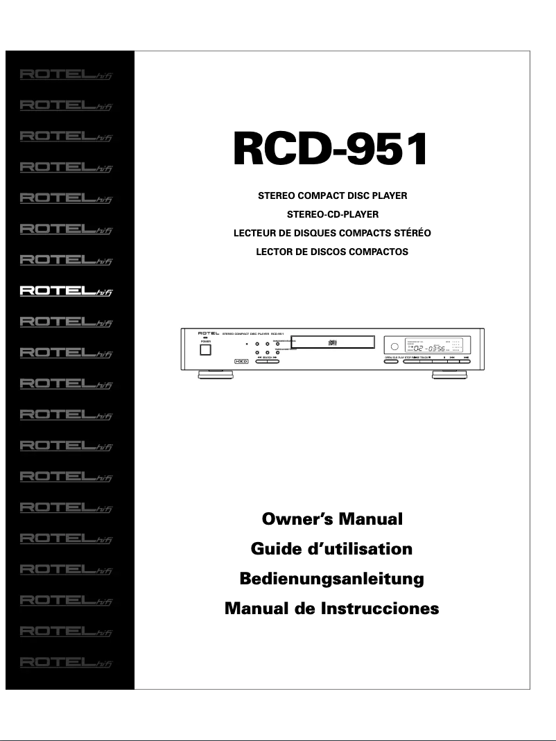 Image de la première page du manuel de l'appareil RCD-951