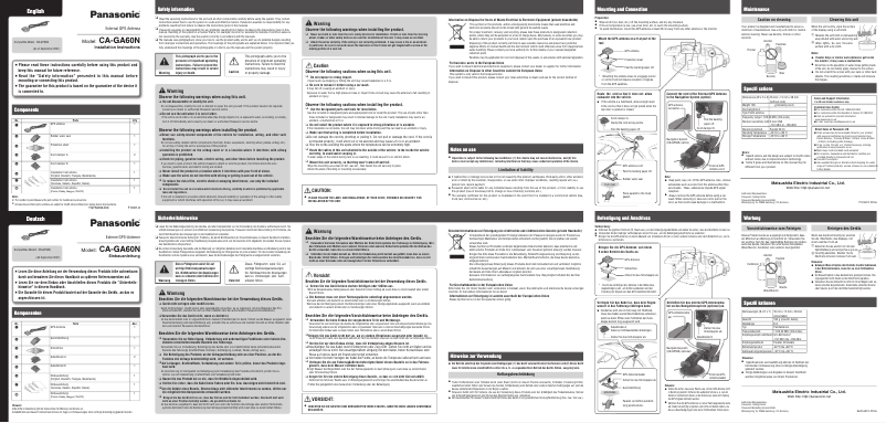 Página 1 del manual Manual de usuario Panasonic CAGA60N