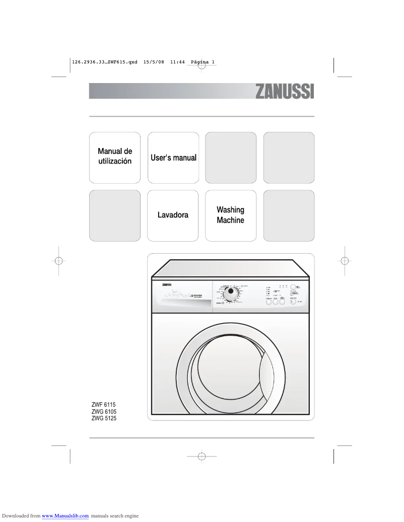 Page n°1 - Manuel utilisateur Zanussi ZWF 6115