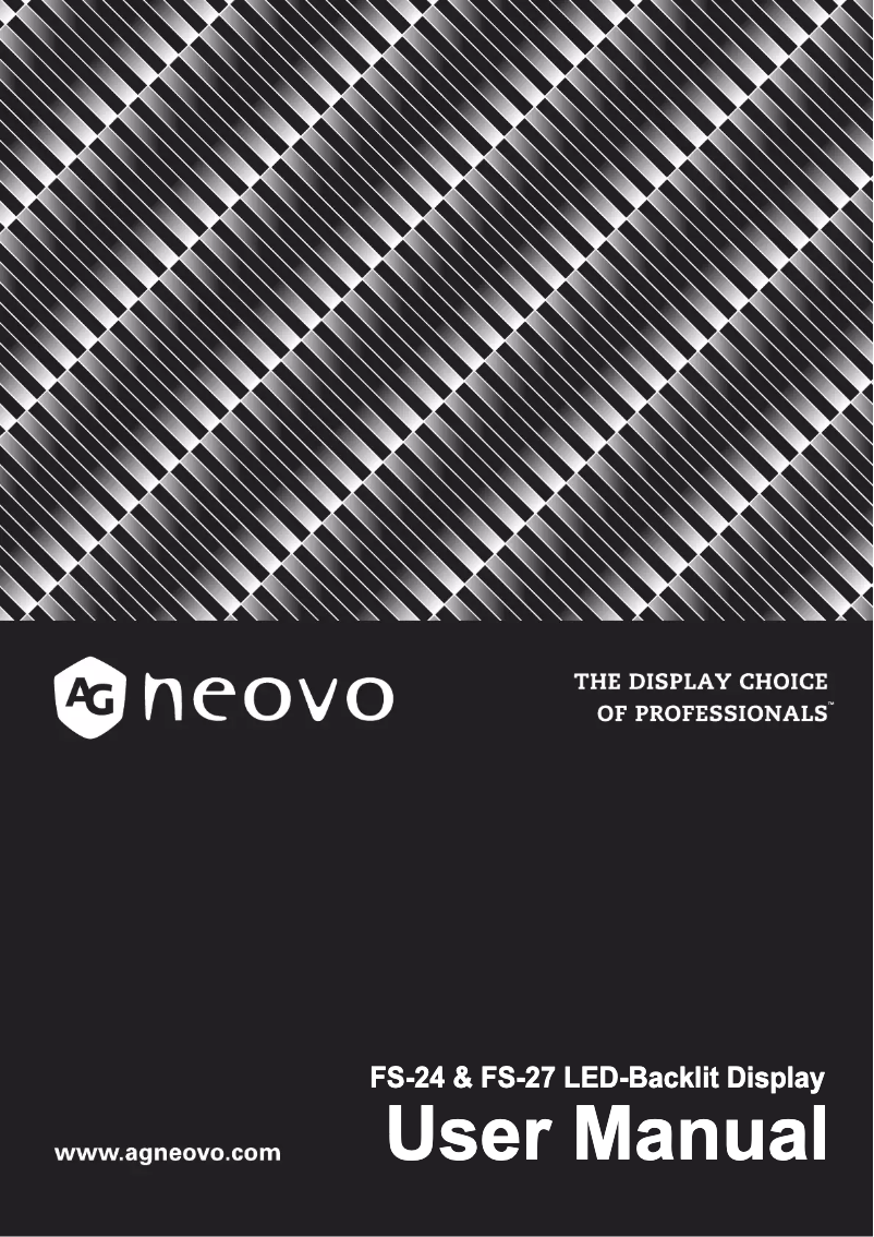 Page 1 de la notice Manuel utilisateur AG Neovo FS-27