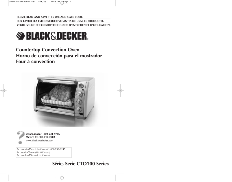 Page n°1 - Manuel utilisateur Black & Decker CTO100B
